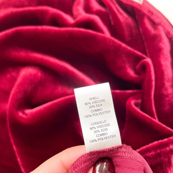 Ramy Brook Velvet Kanye One Shoulder Top Mahogany Red Size Medium NEW NWT - Picture 5 of 7